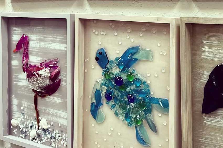 guy made of discarded objects