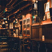 lounge area with seating and wall decor