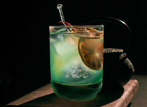 light green cocktail